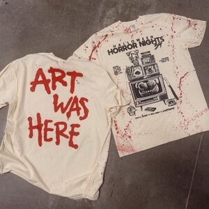 THE HORROR 34 TEE (Solid Ivory with Splatter)